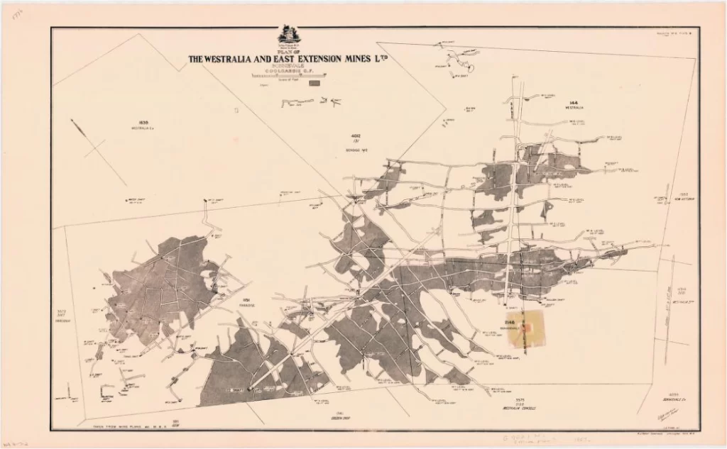 Westralia and East Extension Gold Mine plan