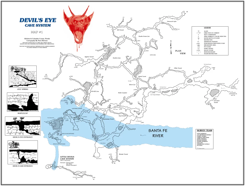 Devil's Ear / Eye Florida map