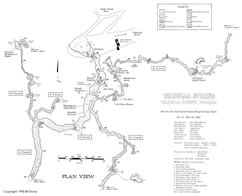 Leon Sinks - Wakulla Springs map USA