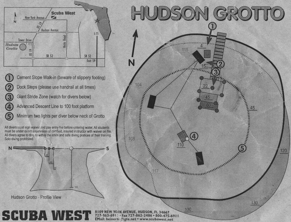 Hudson Grotto USA map
