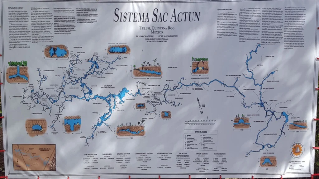 Sac Actun Cave System map